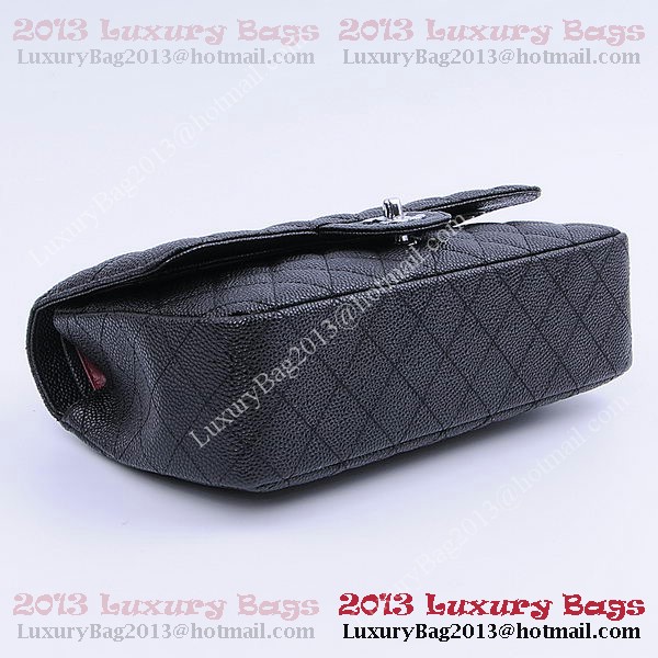 Chanel 2.55 Series Classic Flap Bag 1112 Black Cannage Pattern Silver Chanel 2.55 Series Classic Flap Bag 1112 Black Cannage Pattern Silver