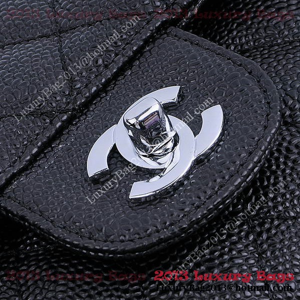 Chanel 2.55 Series Classic Flap Bag 1112 Black Cannage Pattern Silver Chanel 2.55 Series Classic Flap Bag 1112 Black Cannage Pattern Silver