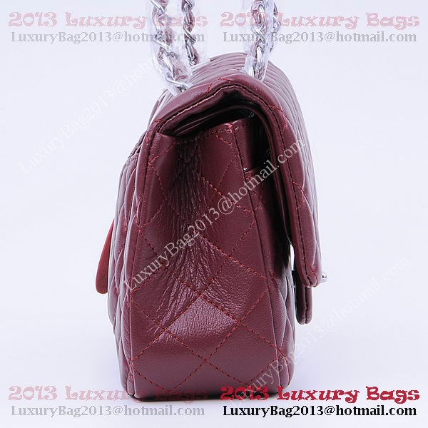 Chanel 2.55 Series Classic Flap Bag 1112 Burgundy Sheepskin Silver Chanel 2.55 Series Classic Flap Bag 1112 Burgundy Sheepskin Silver