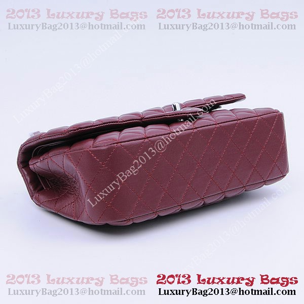 Chanel 2.55 Series Classic Flap Bag 1112 Burgundy Sheepskin Silver Chanel 2.55 Series Classic Flap Bag 1112 Burgundy Sheepskin Silver