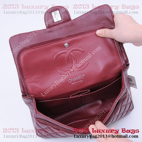 Chanel 2.55 Series Classic Flap Bag 1112 Burgundy Sheepskin Silver Chanel 2.55 Series Classic Flap Bag 1112 Burgundy Sheepskin Silver