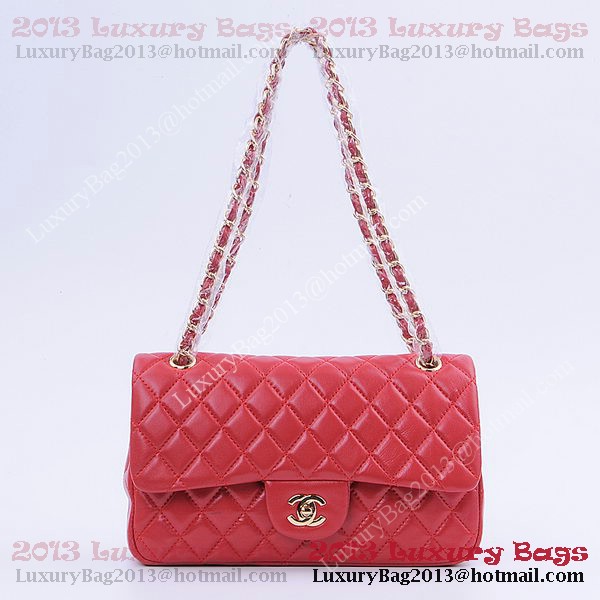 Chanel 2.55 Series Classic Flap Bag 1112 Red Sheepskin Gold Chanel 2.55 Series Classic Flap Bag 1112 Red Sheepskin Gold