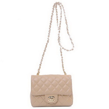 Chanel mini Classic Flap Bag Apricot Sheekskin 1115 Gold Chanel mini Classic Flap Bag Apricot Sheekskin 1115 Gold