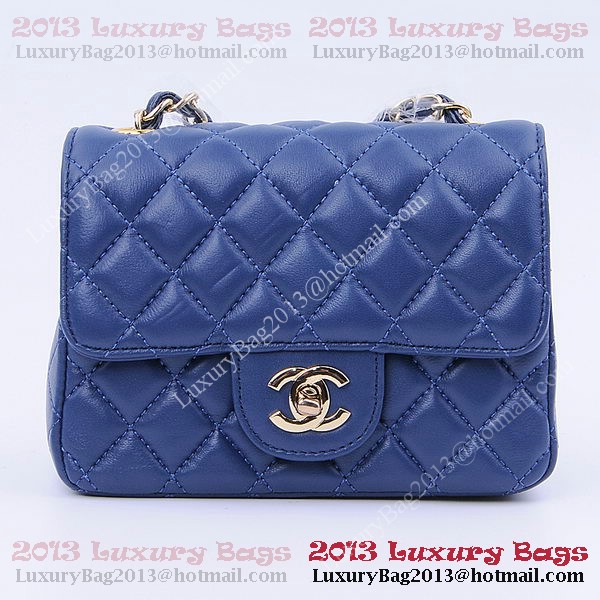 Chanel mini Classic Flap Bag RoyalBlue Sheekskin 1115 Gold Chanel mini Classic Flap Bag RoyalBlue Sheekskin 1115 Gold
