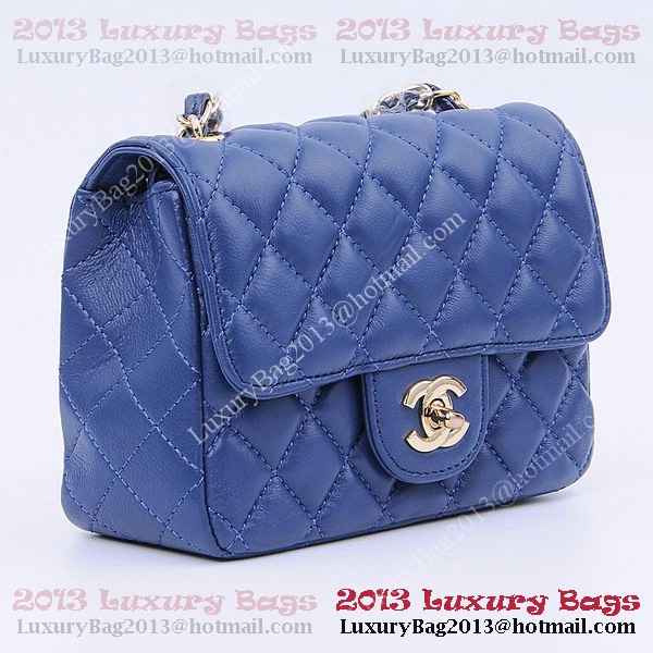 Chanel mini Classic Flap Bag RoyalBlue Sheekskin 1115 Gold Chanel mini Classic Flap Bag RoyalBlue Sheekskin 1115 Gold