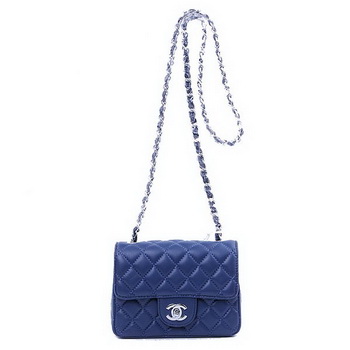 Chanel mini Classic Flap Bag RoyalBlue Sheekskin 1115 Silver Chanel mini Classic Flap Bag RoyalBlue Sheekskin 1115 Silver
