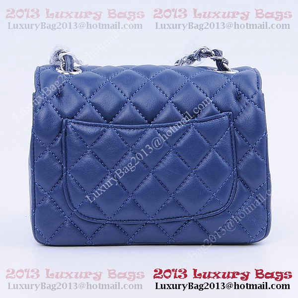Chanel mini Classic Flap Bag RoyalBlue Sheekskin 1115 Silver Chanel mini Classic Flap Bag RoyalBlue Sheekskin 1115 Silver