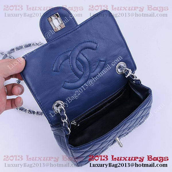 Chanel mini Classic Flap Bag RoyalBlue Sheekskin 1115 Silver Chanel mini Classic Flap Bag RoyalBlue Sheekskin 1115 Silver