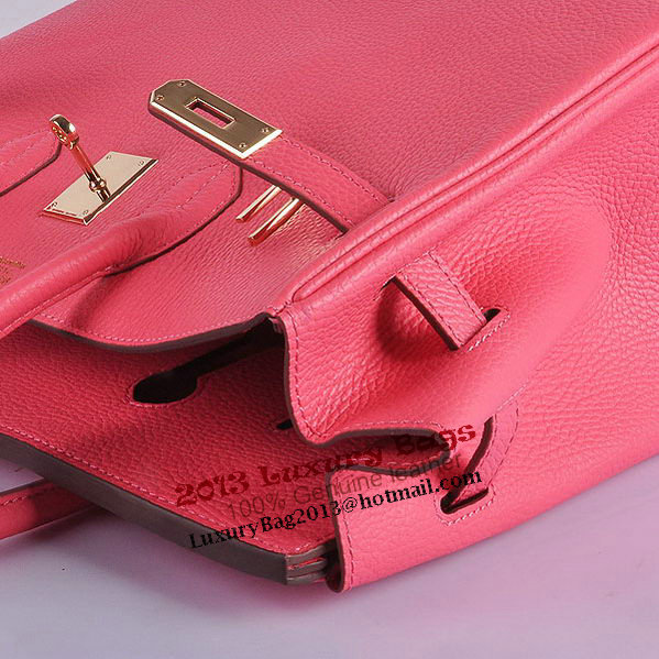 Hermes Birkin 35CM Tote Bag Pink Clemence Leather H6089 Gold Hermes Birkin 35CM Tote Bag Pink Clemence Leather H6089 Gold
