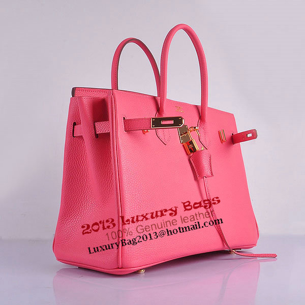 Hermes Birkin 35CM Tote Bag Pink Clemence Leather H6089 Gold Hermes Birkin 35CM Tote Bag Pink Clemence Leather H6089 Gold