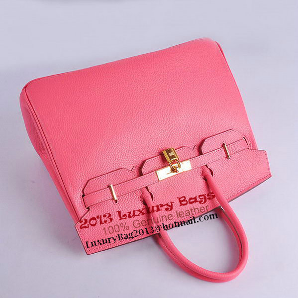 Hermes Birkin 35CM Tote Bag Pink Clemence Leather H6089 Gold Hermes Birkin 35CM Tote Bag Pink Clemence Leather H6089 Gold