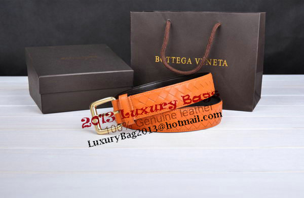 Bottega Veneta Intrecciato Nappa Belt 274483 Orange Bottega Veneta Intrecciato Nappa Belt 274483 Orange