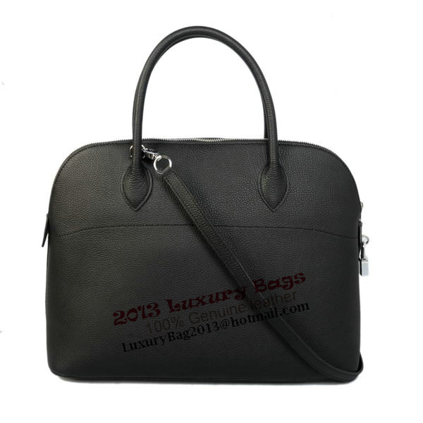 Hermes Bolide 37CM Tote Bags Calf Leather Black Hermes Bolide 37CM Tote Bags Calf Leather Black