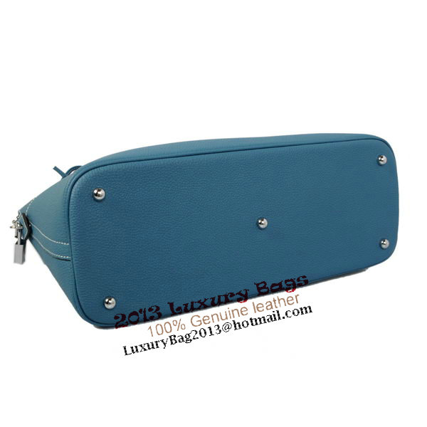 Hermes Bolide 37CM Tote Bags Calf Leather Blue Hermes Bolide 37CM Tote Bags Calf Leather Blue