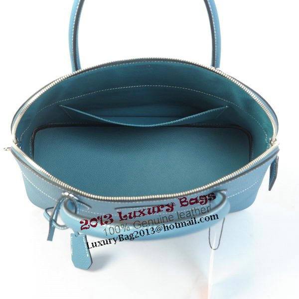 Hermes Bolide 37CM Tote Bags Calf Leather Blue Hermes Bolide 37CM Tote Bags Calf Leather Blue