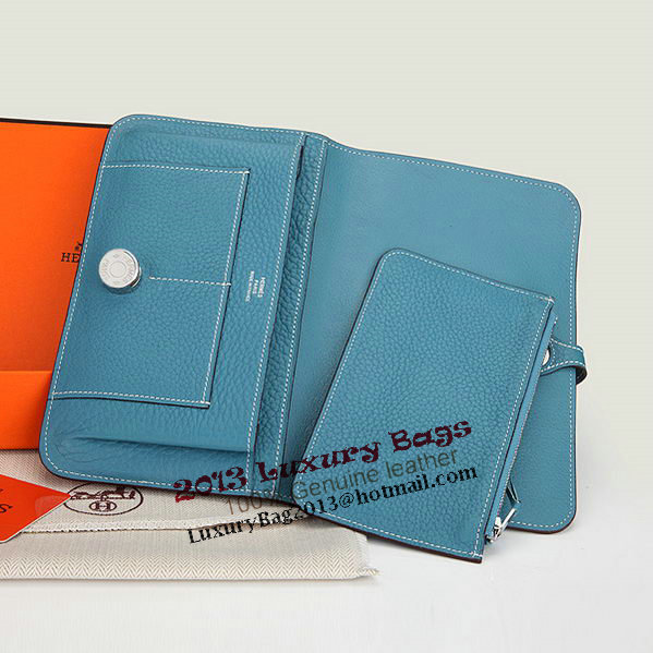 Hermes Dogon Combined Wallet A508 Light Blue Hermes Dogon Combined Wallet A508 Light Blue