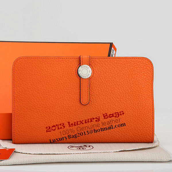 Hermes Dogon Combined Wallet A508 Orange Hermes Dogon Combined Wallet A508 Orange