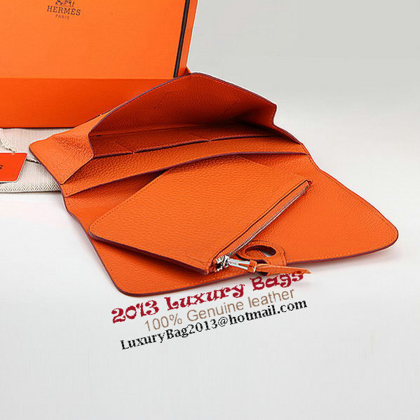 Hermes Dogon Combined Wallet A508 Orange Hermes Dogon Combined Wallet A508 Orange