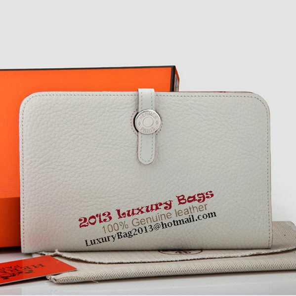 Hermes Dogon Combined Wallet A508 White Hermes Dogon Combined Wallet A508 White