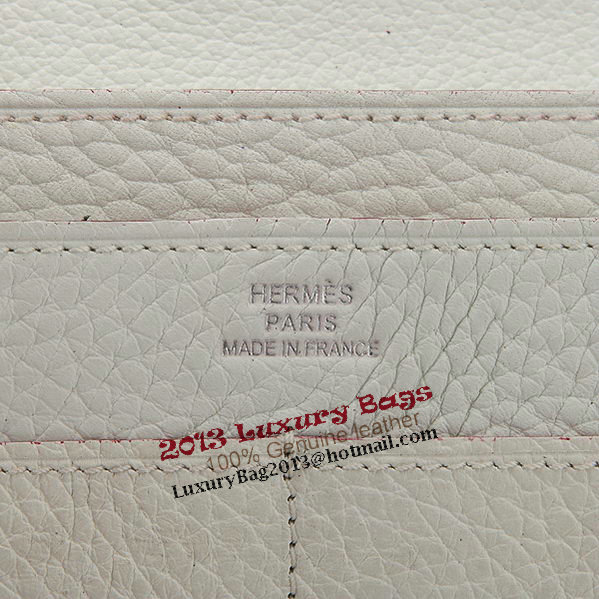 Hermes Dogon Combined Wallet A508 White Hermes Dogon Combined Wallet A508 White