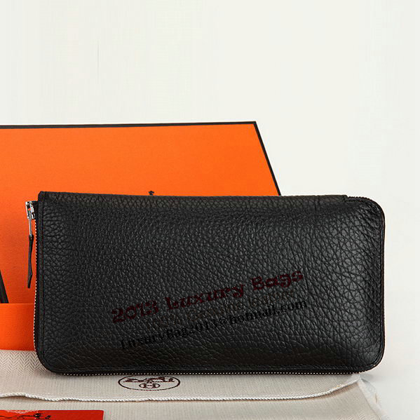 Hermes Evelyn Long Zip Wallet A808 Black Hermes Evelyn Long Zip Wallet A808 Black