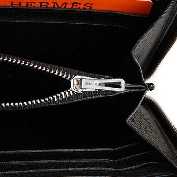 Hermes Evelyn Long Zip Wallet A808 Black Hermes Evelyn Long Zip Wallet A808 Black