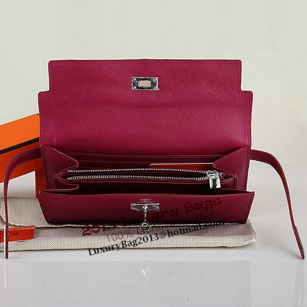 Hermes Kelly Original Saffiano Leather Bi-Fold Wallet A708 Burgundy Hermes Kelly Original Saffiano Leather Bi-Fold Wallet A708 Burgundy
