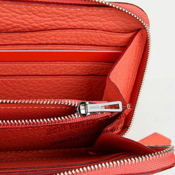 Hermes Zipper Wallet Original Leather A309 Dark Pink Hermes Zipper Wallet Original Leather A309 Dark Pink