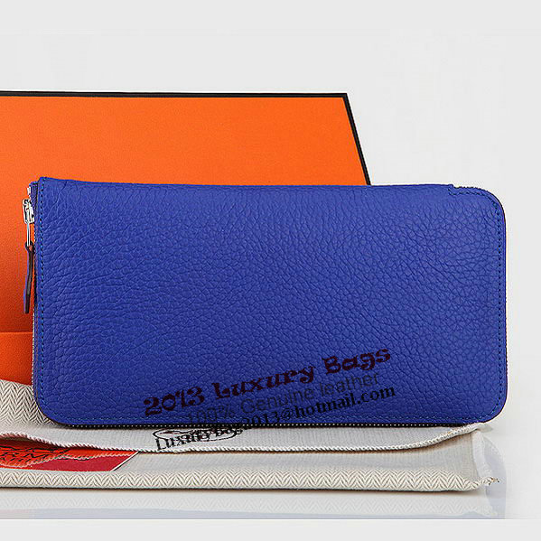 Hermes Zipper Wallet Original Leather A309 RoyalBlue Hermes Zipper Wallet Original Leather A309 RoyalBlue