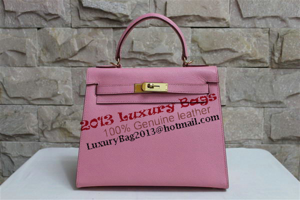 Hermes Kelly 32cm Shoulder Bag Pink Saffiano Leather K32 Gold Hermes Kelly 32cm Shoulder Bag Pink Saffiano Leather K32 Gold