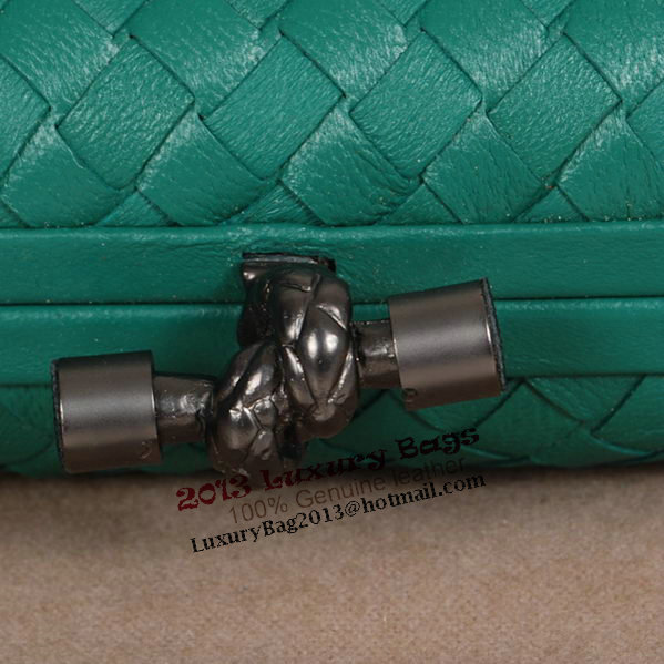 Bottega Veneta Intrecciato Sheepskin Impero Ayers Knot Clutch 11308 Green Bottega Veneta Intrecciato Sheepskin Impero Ayers Knot Clutch 11308 Green