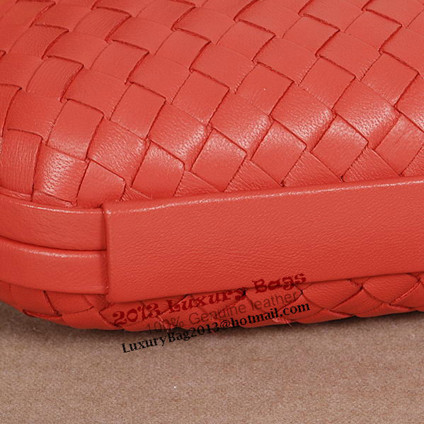 Bottega Veneta Intrecciato Sheepskin Impero Ayers Knot Clutch 11308 Light Red Bottega Veneta Intrecciato Sheepskin Impero Ayers Knot Clutch 11308 Light Red