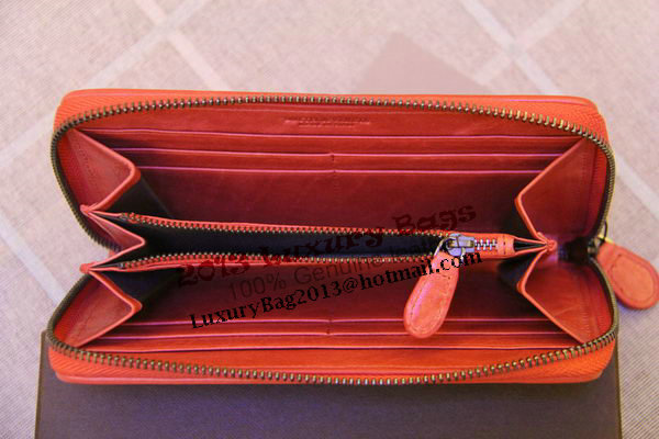 Bottega Veneta Intrecciato Nappa Zip Around Wallet 17004 Light Red Bottega Veneta Intrecciato Nappa Zip Around Wallet 17004 Light Red