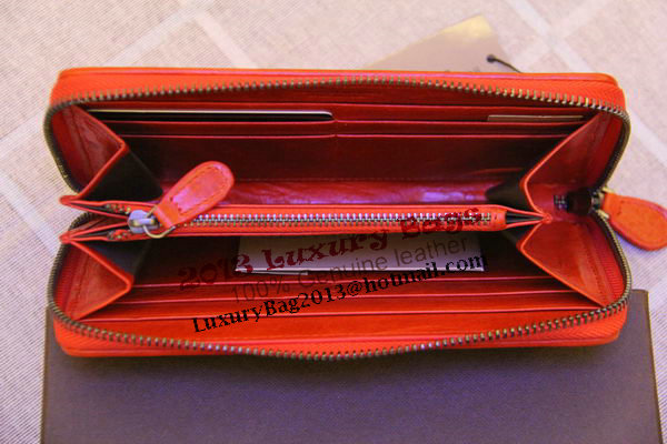 Bottega Veneta Intrecciato Nappa Zip Around Wallet 17004 Orange Bottega Veneta Intrecciato Nappa Zip Around Wallet 17004 Orange