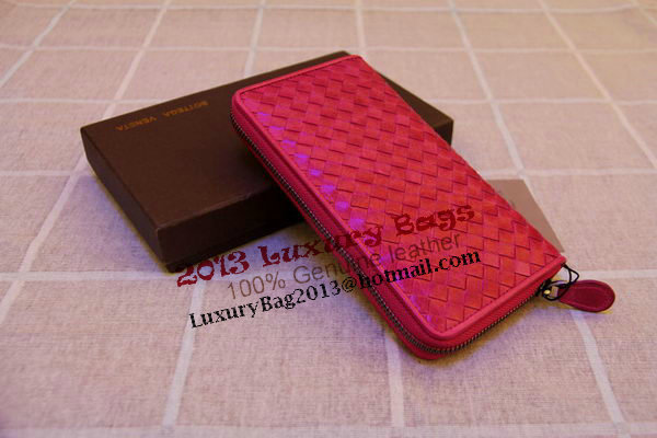 Bottega Veneta Intrecciato Nappa Zip Around Wallet 17004 Peach Bottega Veneta Intrecciato Nappa Zip Around Wallet 17004 Peach