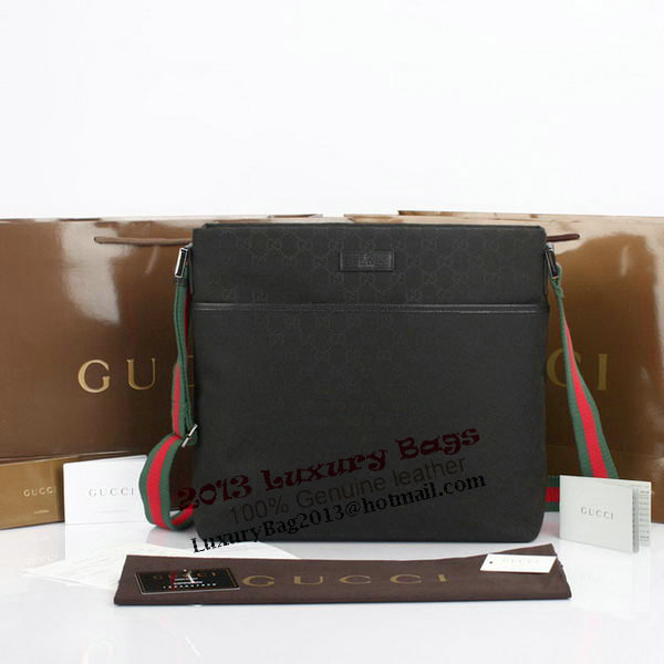 Gucci GG Canvas Medium Messenger Bag 189751 Black Gucci GG Canvas Medium Messenger Bag 189751 Black