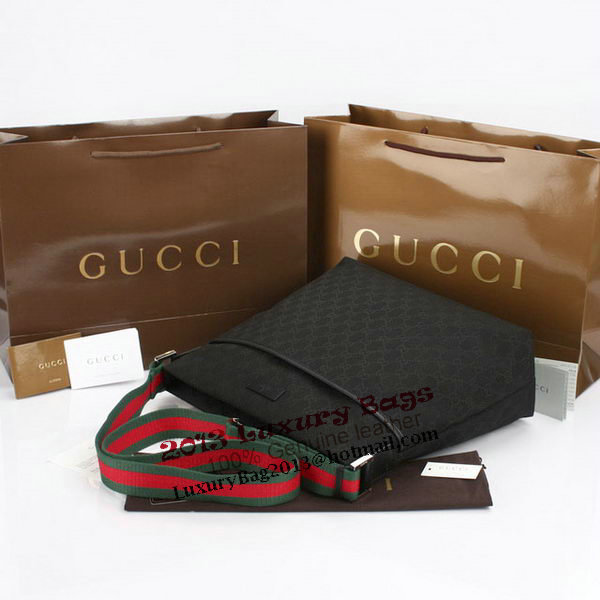 Gucci GG Canvas Medium Messenger Bag 189751 Black Gucci GG Canvas Medium Messenger Bag 189751 Black