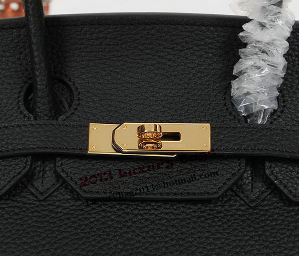 Hermes Birkin 35CM Tote Bag Black Clemence Leather H35 Gold Hermes Birkin 35CM Tote Bag Black Clemence Leather H35 Gold