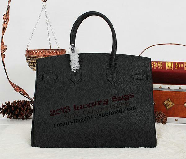 Hermes Birkin 35CM Tote Bag Black Clemence Leather H35 Gold Hermes Birkin 35CM Tote Bag Black Clemence Leather H35 Gold
