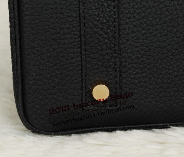 Hermes Birkin 35CM Tote Bag Black Clemence Leather H35 Gold Hermes Birkin 35CM Tote Bag Black Clemence Leather H35 Gold