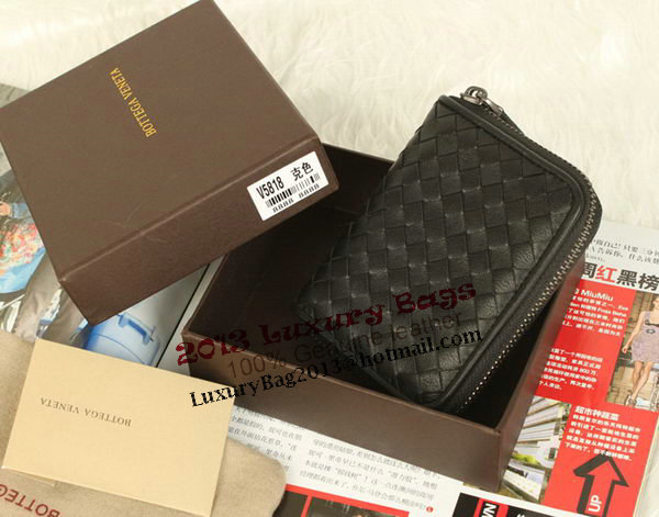 Bottega Veneta Intrecciato Nappa Mini Wallet 5818 Black Bottega Veneta Intrecciato Nappa Mini Wallet 5818 Black