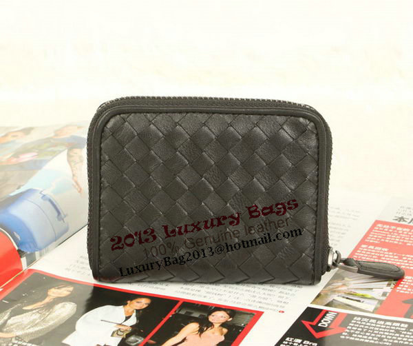 Bottega Veneta Intrecciato Nappa Mini Wallet 5818 Black Bottega Veneta Intrecciato Nappa Mini Wallet 5818 Black