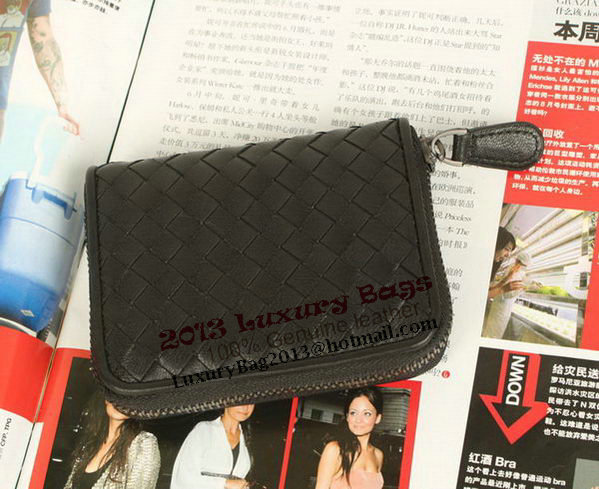 Bottega Veneta Intrecciato Nappa Mini Wallet 5818 Black Bottega Veneta Intrecciato Nappa Mini Wallet 5818 Black