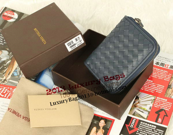 Bottega Veneta Intrecciato Nappa Mini Wallet 5818 RoyalBlue Bottega Veneta Intrecciato Nappa Mini Wallet 5818 RoyalBlue