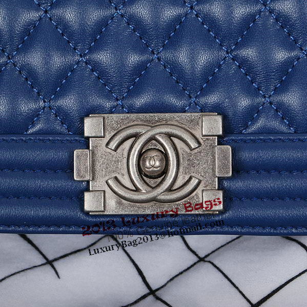 Boy Chanel Flap Shoulder Bag in Sheepskin Leather A58500 RoyalBlue