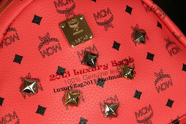 MCM Stark Backpack Jumbo in Calf Leather 8006 Light Red MCM Stark Backpack Jumbo in Calf Leather 8006 Light Red