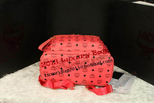 MCM Stark Backpack Jumbo in Calf Leather 8006 Light Red MCM Stark Backpack Jumbo in Calf Leather 8006 Light Red