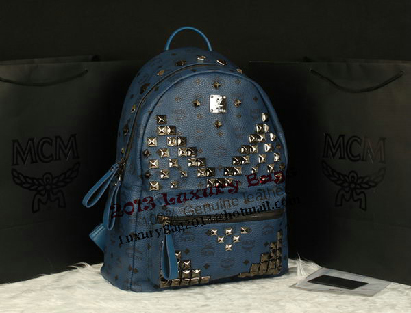 MCM Stark Backpack Jumbo in Calf Leather 8100 RoyalBlue MCM Stark Backpack Jumbo in Calf Leather 8100 RoyalBlue