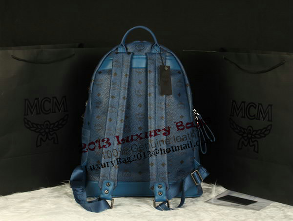 MCM Stark Backpack Jumbo in Calf Leather 8100 RoyalBlue MCM Stark Backpack Jumbo in Calf Leather 8100 RoyalBlue