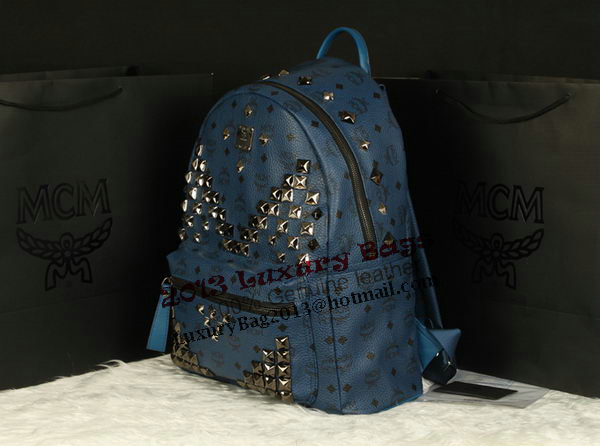 MCM Stark Backpack Jumbo in Calf Leather 8100 RoyalBlue MCM Stark Backpack Jumbo in Calf Leather 8100 RoyalBlue